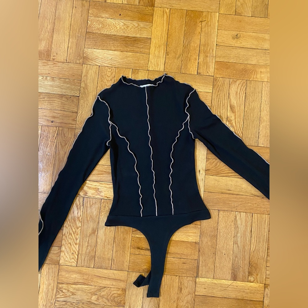 Mock neck long sleeve bodysuit